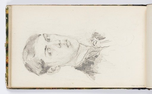 Sketchbook Page: Portrait of a Young Man (Self-Portrait)