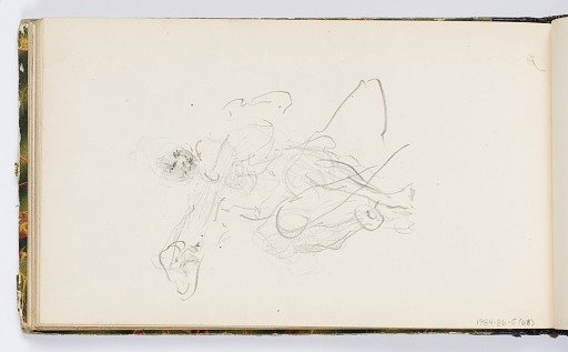 Sketchbook Page: Seated Figure with Instrument