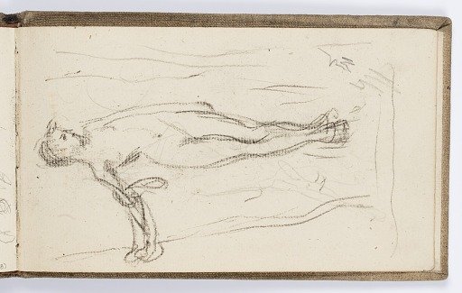 Sketchbook Page: Standing Figure with Staff