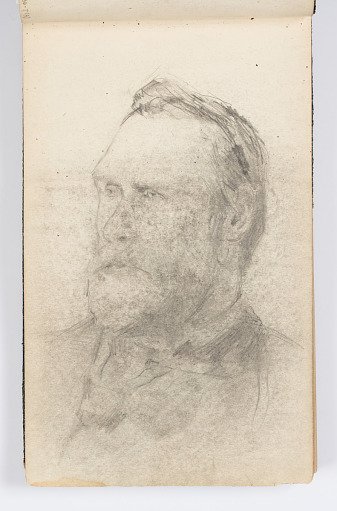 Sketchbook Page: Portrait of Man with Beard