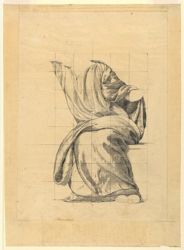Drapery Study for Figure of Peace in "The Beneficence of the Law," Mural at Essex County Court House, Newark, New Jersey