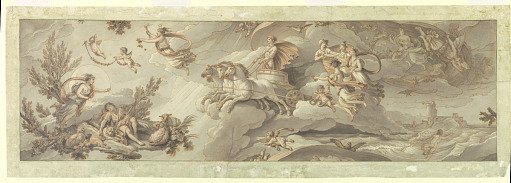 Apollo in his Chariot Transforms Night into Day