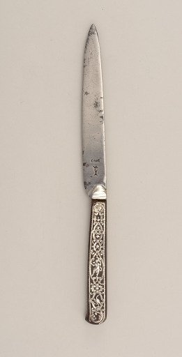 Knife with Silver and Tortoise-Shell Handle