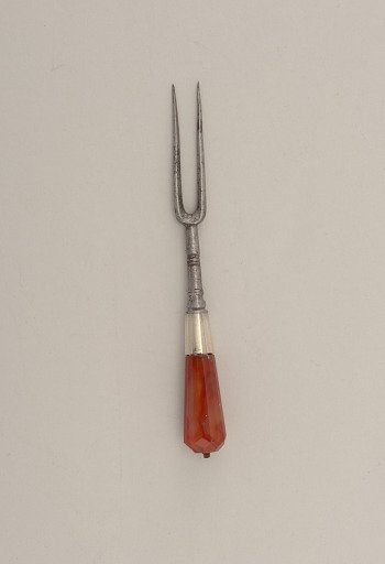 Two-tined Fork with Agate Handle