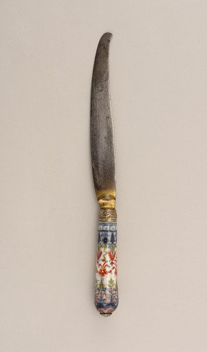 Knife with Porcelain Handle (One of a Pair)