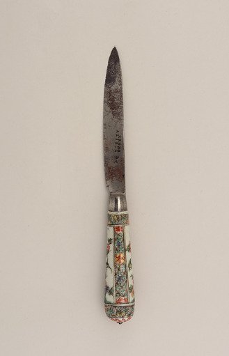 Knife with Porcelain Handle (One of a Pair)