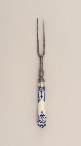 Two-Tined Fork with Porcelain Handle (Paired with Knife)