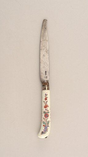 Knife with Porcelain Handle (One of a Pair)
