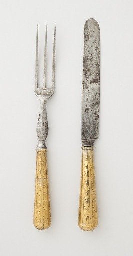 Fork Tines with Threaded Screw End for Attaching Handle