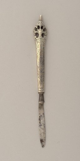 Knife with Engraved Mythical and Biblical Figures