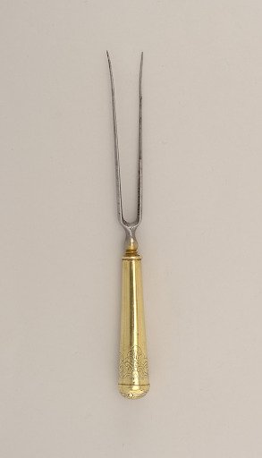 Two-tined Fork with Brass Handle