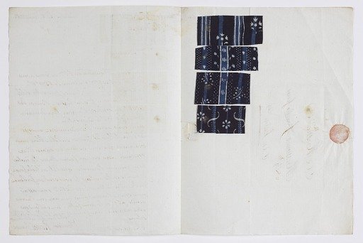 Letter with swatches