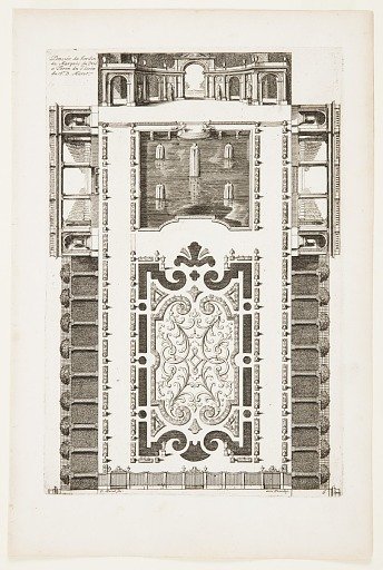 Pensée du Jardin du Marquis du Prié a Turin (Garden Idea for the Marquis du Prié in Turin), in Nouveaux Livre de Parterres contenant 24 pensséz diferantes (New Book Containing 24 Different Variations for Garden Beds)