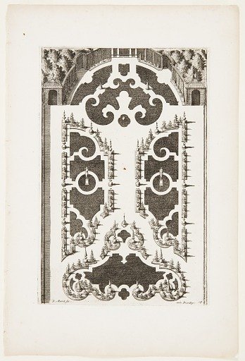 Plate in Nouveaux Livre de Parterres contenant 24 pensséz diferantes (New Book Containing 24 Different Variations for Garden Beds)