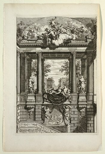 Escallier du comte d'Albemarle a Voorte (Stairs of the Count d'Albemarle de Voorste), in Nouveaux livres de peintures de salles et d’escaliers (New Books on Paintings for Rooms and Stairs)