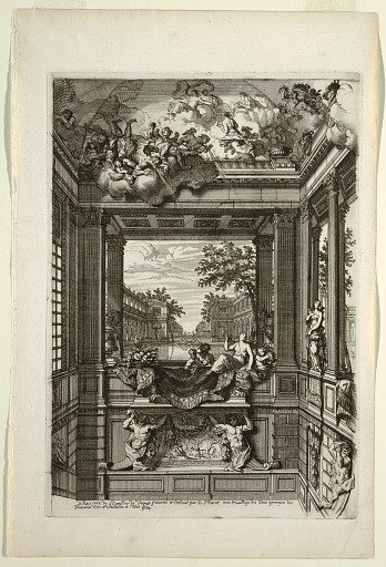 Trompe l'Oeil Painting, Decoration for the Staircase, De Voorst, The Netherlands, Plate from "Nouveaux livres de peintures de salles et d'Escaliers"