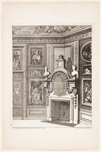 Corner Chimneypiece, published in "Nouvelles Chiminees Faitte en Plusier en Droits de la Hollande et Autres Provinces du Dessin de D. Marot"