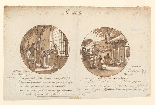 Designs for Painted Porcelain Plates, Les Ananas (Pineapples) from the Service des Objets de Dessert (Dessert Service)