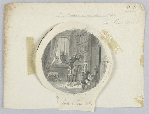 Design for a Painted Porcelain Plate, Fruits à l'eau de Vie (Fruits in Plum Liquor) for the Services des Objets de Dessert (Dessert Service)