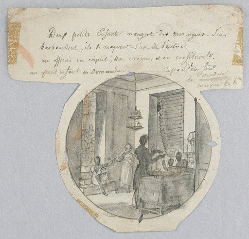 Design for a Painted Porcelain Plate, Les Meringues (Meringues) for the Service des Objets de Dessert (Dessert Service)