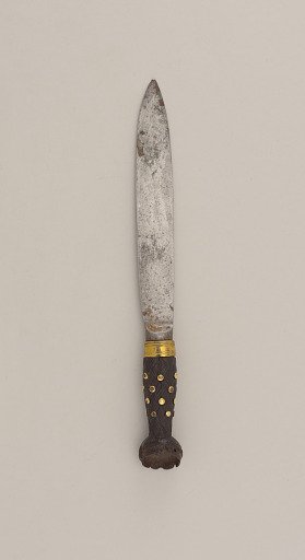 Fork and Knife with Carved Oak Handles