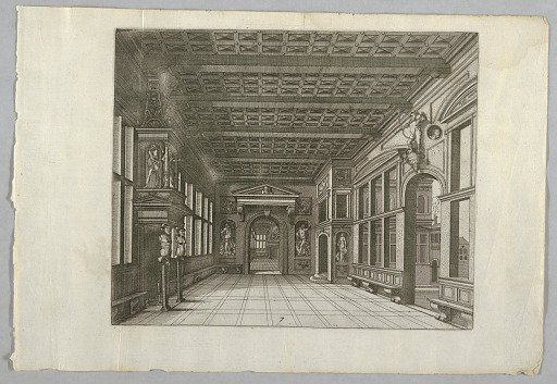 Interior view of a Hall with Statuary
