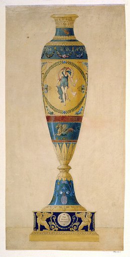 Design for a Painted Tin Lamp Base