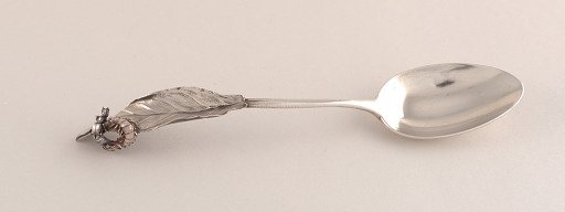 Dessert Spoon with Centipede on Handle