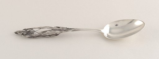 Dessert Spoon with Leaf and Spiderweb