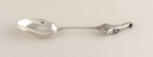 Dessert Spoon with Rolled Leaf Handle