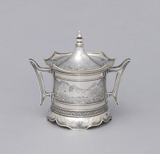 Two-Handled Sugar Bowl with Landscapes