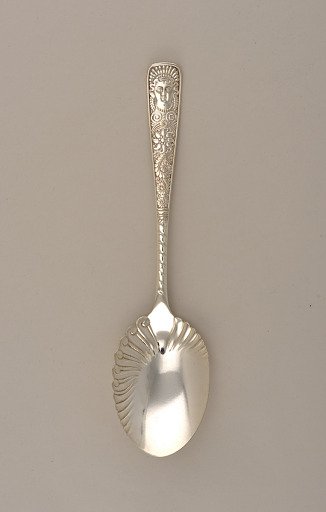 "Assyrian Head" Pattern Berry Spoon