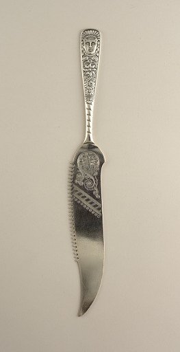 "Assyrian Head" Pattern Cake Knife