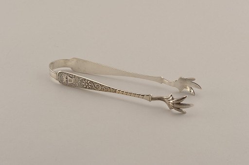 "Assyrian Head" Pattern Sugar Tongs