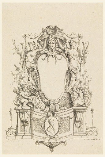 Design for Cartouche from "Cartouches Nouvellement Inventez"