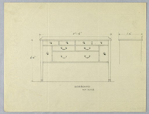 Design for Sideboard with Nine Drawers
