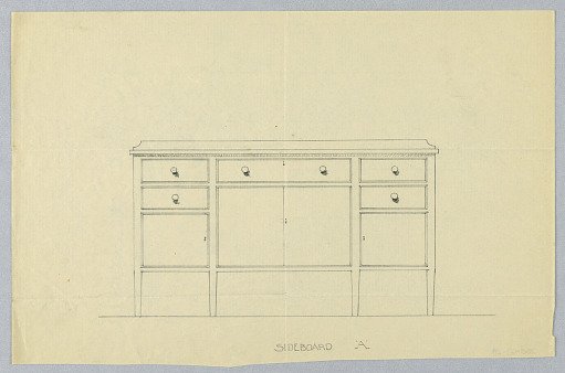 Design for Sideboard "A" with Eight Drawers