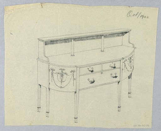 Design for Sideboard with Neo-Classical Ornament