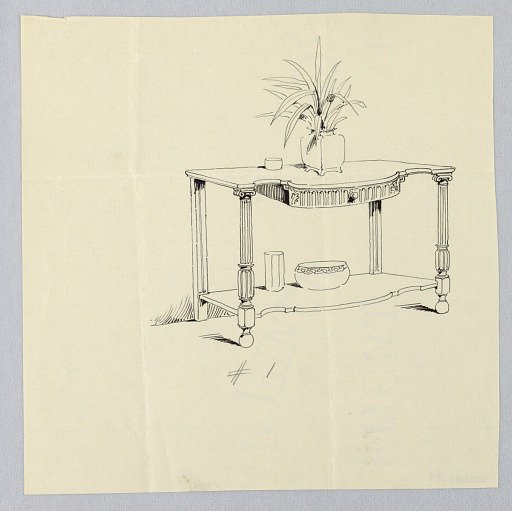 Design for Serving Table with Columnar Legs