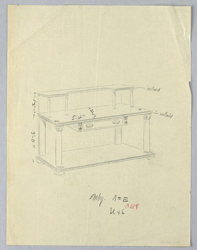 Design for Serving Table with Upper and Lower Shelves