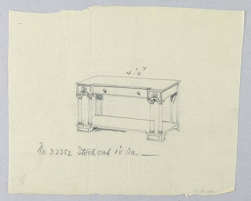 Design for Serving Table with Single Drawer