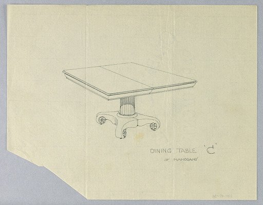 Design for a Dining Table "C" of Mahogany