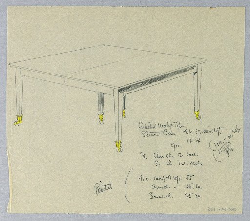 Design for a Six-Legged Rectangular Table on Casters