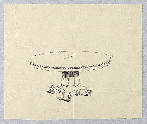 Design for Round Table on Clustered-Column Support