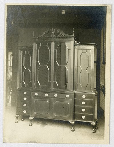 Tall China Cabinet with Broken Pediment