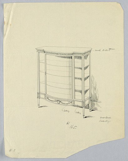 Design for China Cabinet with Convex Front