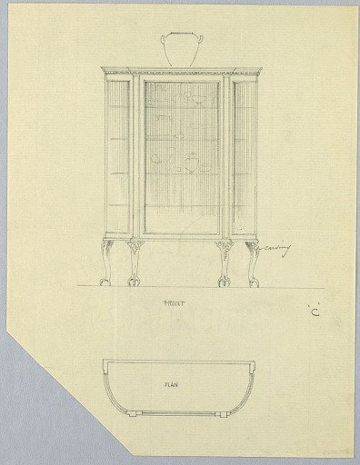 Design for Cabinet "C," Plan and Elevation