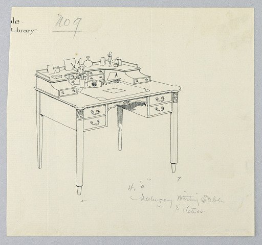 Design for Hallway Writing Table No. 9