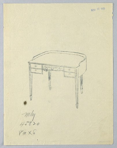 Tracing of Design for Semi-Circular Writing Table