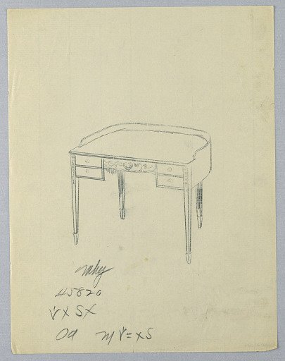Tracing of Design for Semi-Circulart Writing Table #45820